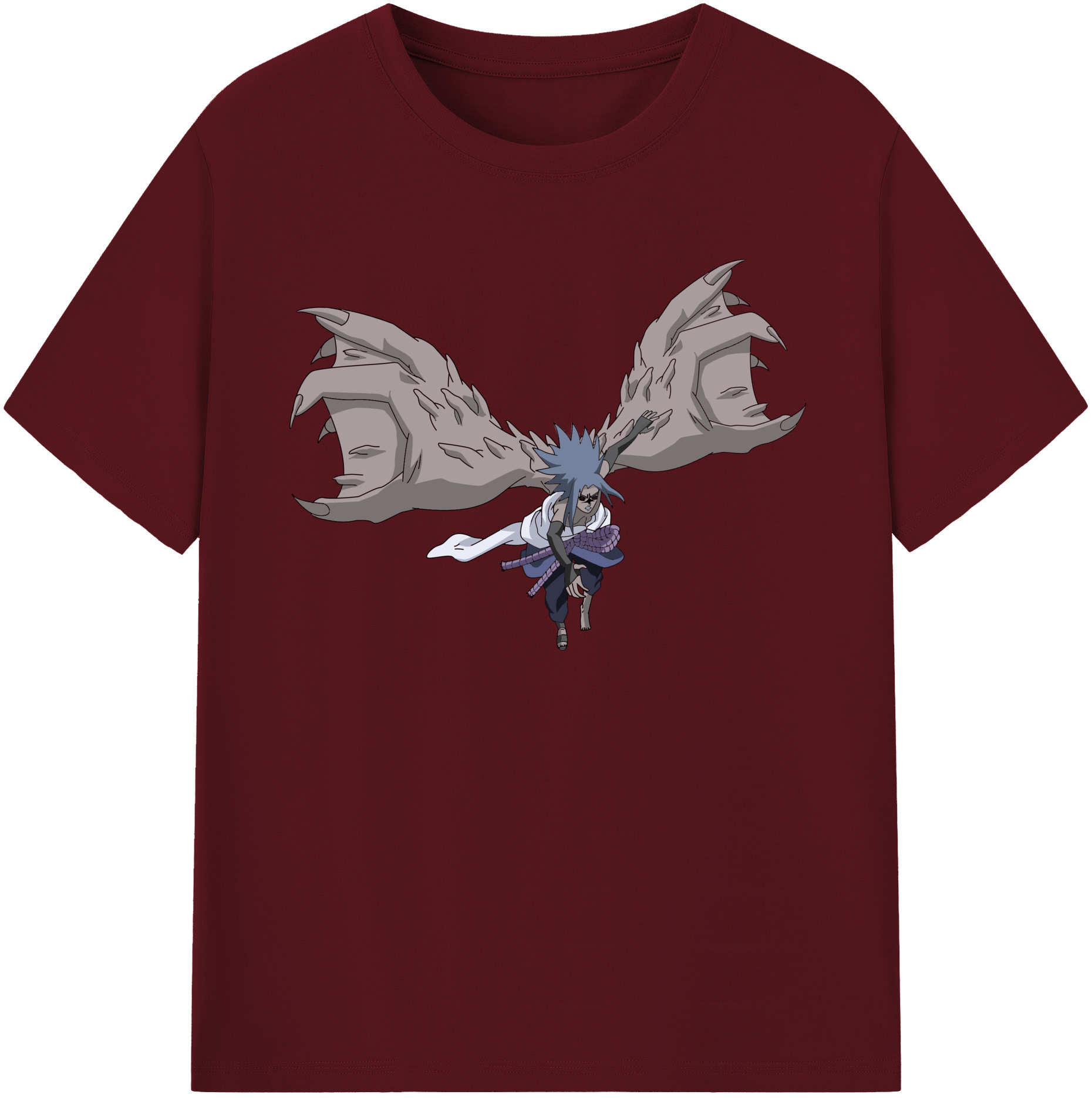 （画像用） NARUTO -ナルト- うちは サスケ Uchiha Sasuke 綿100％半袖Tシャツ（フロントプリント）